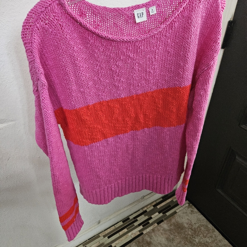 Gap Pink and Red Women's Sweater Size M - Picture 5 of 14
